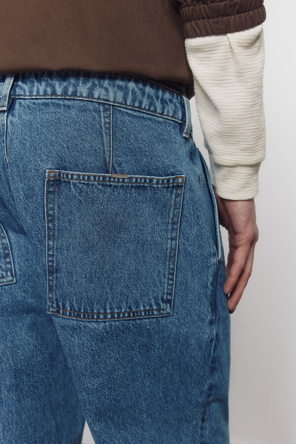 Springfield Overdyed relaxed fit chino jeans blue