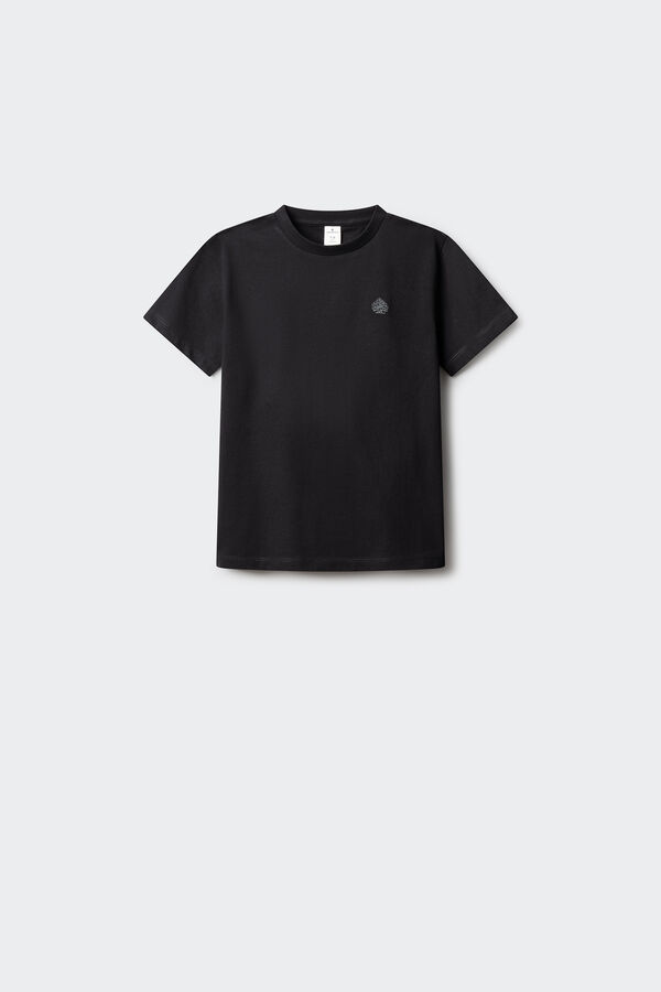 Springfield Kids Osnovna majica kratkih rukava za dečake Crna