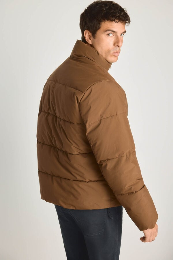 Jack & Jones High neck puffer jacket brown
