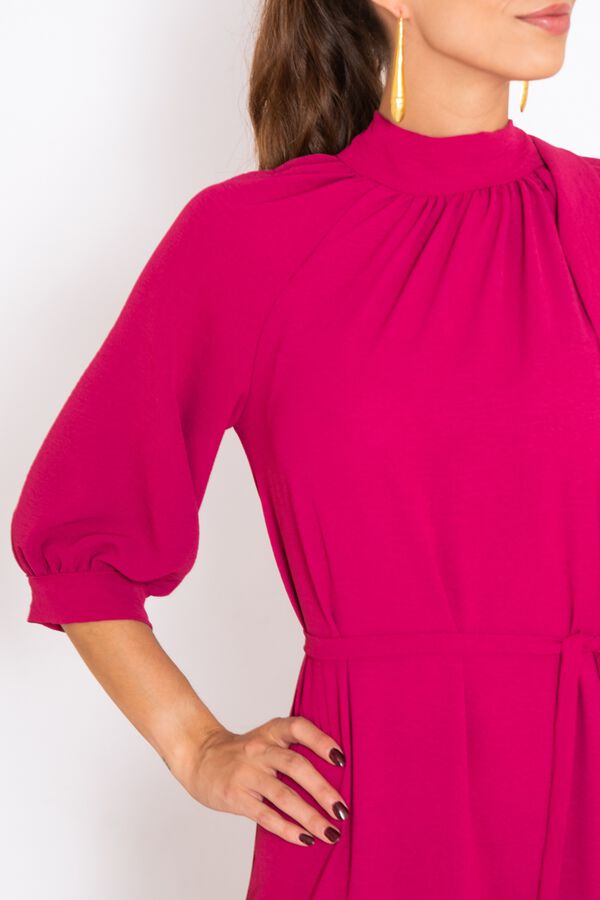 Cul Sac Halterneck ruffle dress red