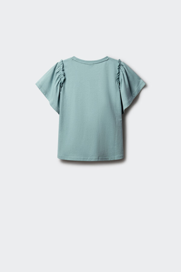 Springfield Kids T-shirt &agrave; manches courtes &agrave; volants fille vert