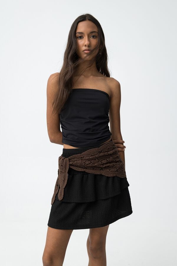 Tiffosi Young Fitted bandeau top noir