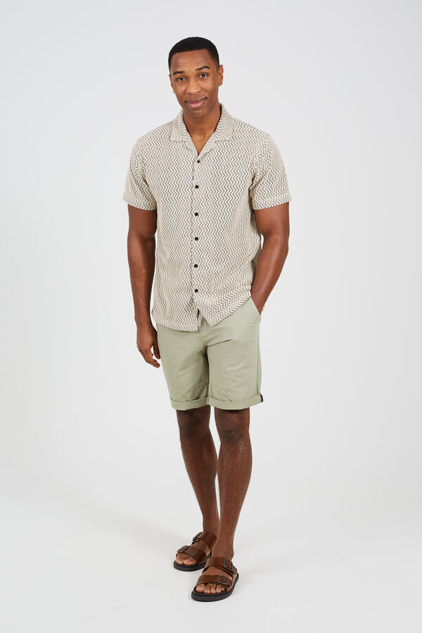 Brave Soul Short b&aacute;sico con cinco bolsillos kaki