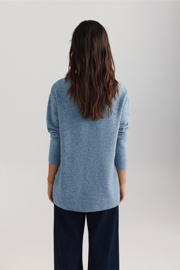 Springfield Oversize V-neck jumper blue