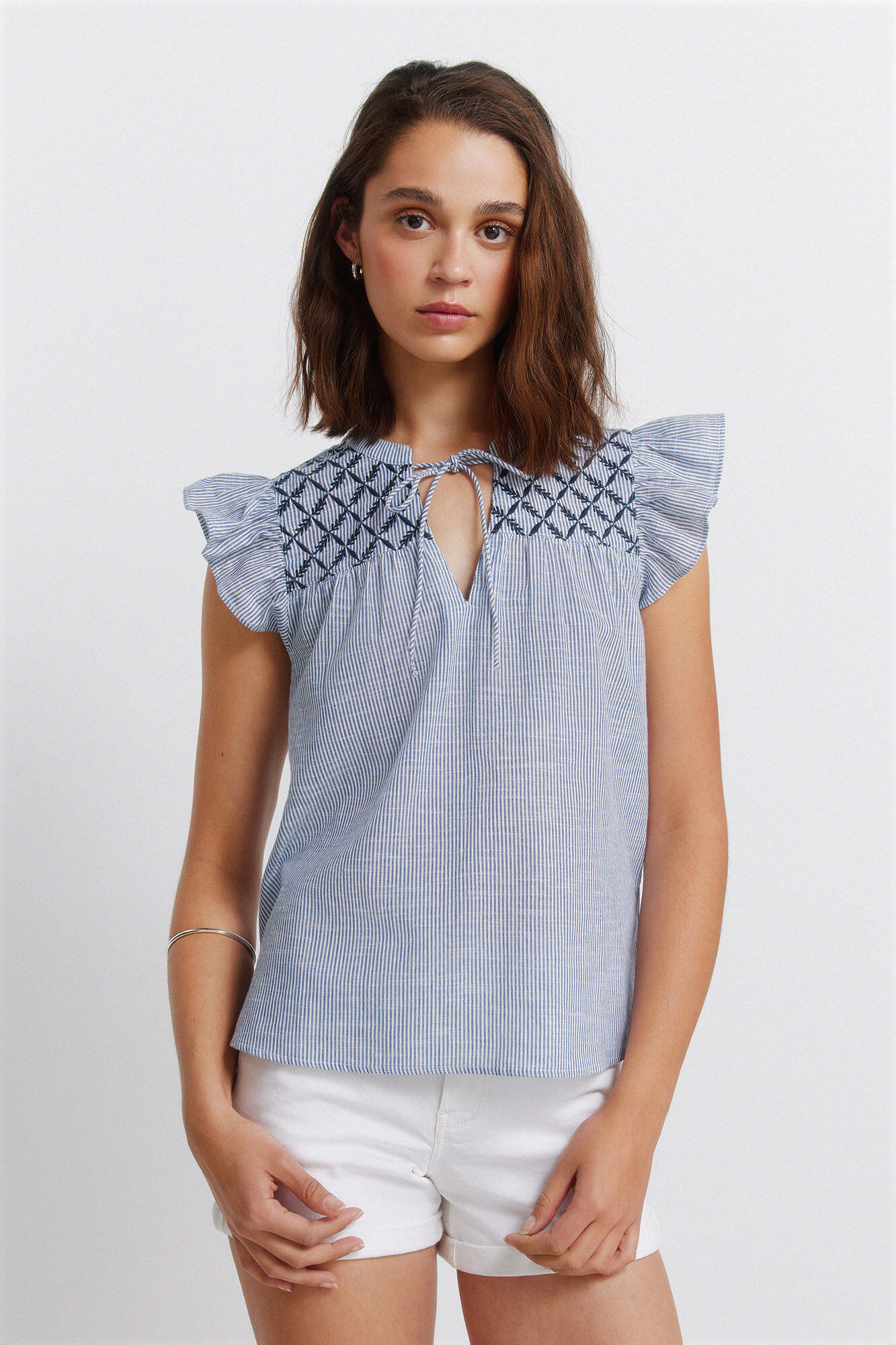 Springfield Blouse &agrave; volants en plumetis