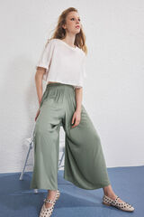 Trendyol Pantalones anchos ligeros kaki