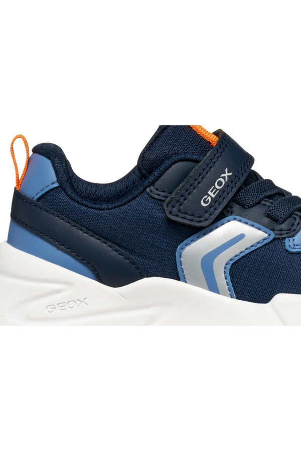 Geox Leather‑effect trainers blue