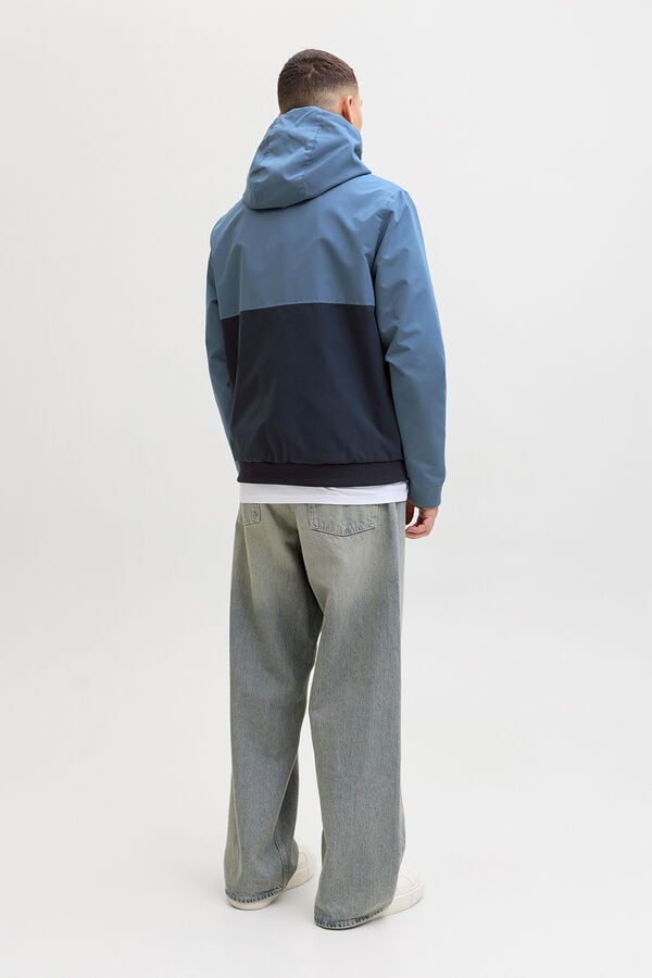 Jack & Jones bomber jacket with hood grey