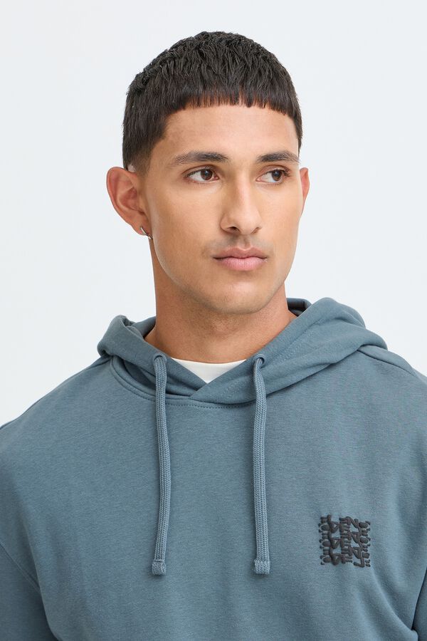 Blend Hooded sweatshirt with kangaroo pocket blue