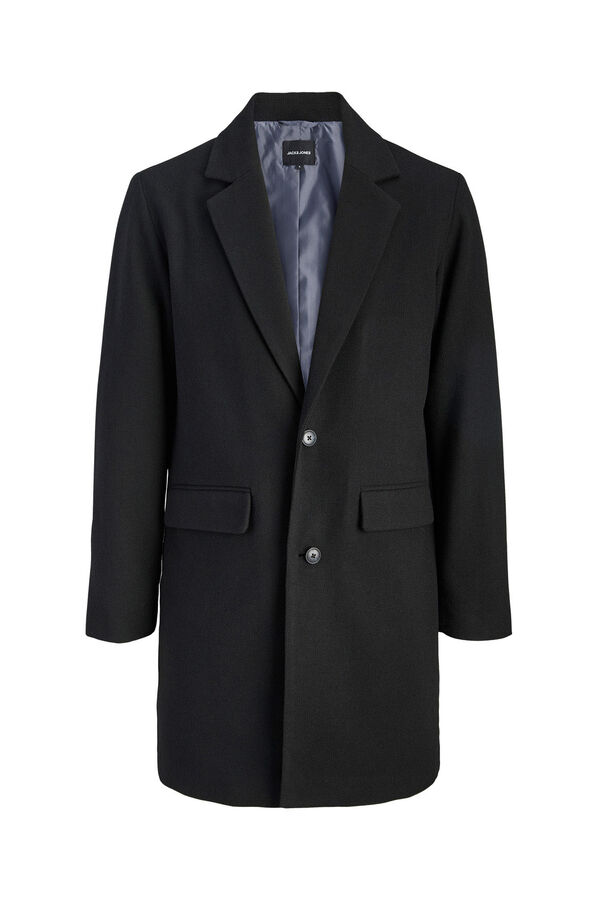 Jack & Jones Sobretudo de gola italiana preto