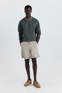 Springfield Striped double neck long sleeve T-shirt