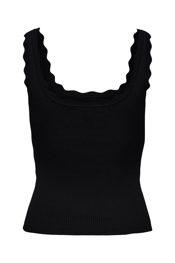 JDY Camiseta tirantes punto negro
