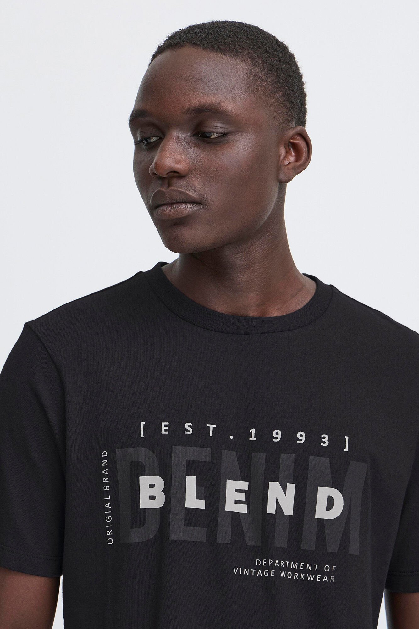 Blend Camiseta manga curta com logo 