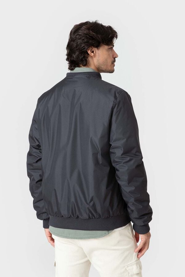 Celopman Puffer bomber jacket blue
