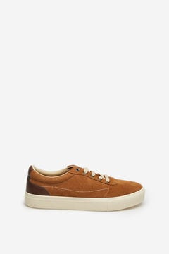Springfield Contrast split leather trainer brown