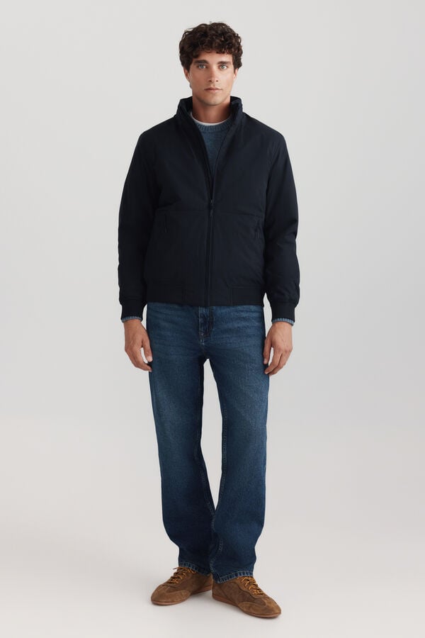 Springfield Puffer technical jacket blue