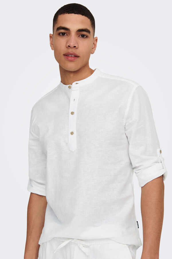 Only & Sons Long sleeve shirt white