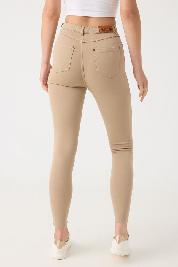 Springfield Skinny high-rise trousers brown