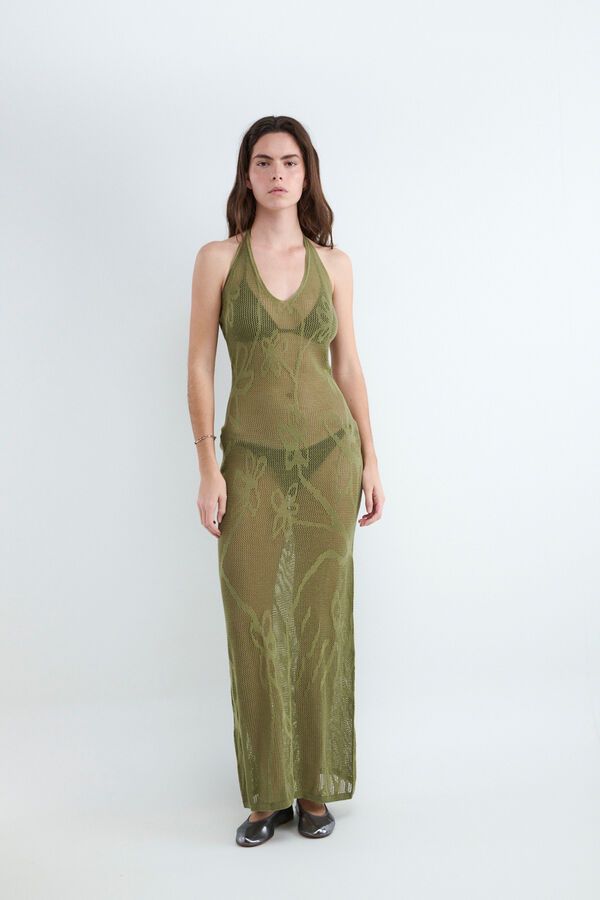 Balmohk Floral long dress green