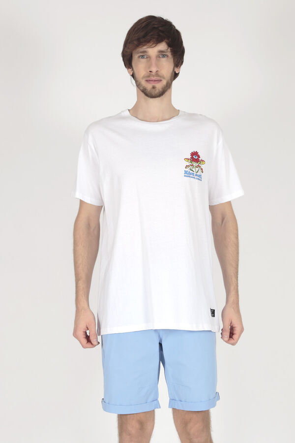 Springfield Camiseta estampada en espalda blanco