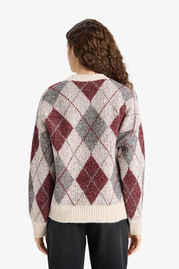 DeFacto C&aacute;rdigan con cuello de pico beige