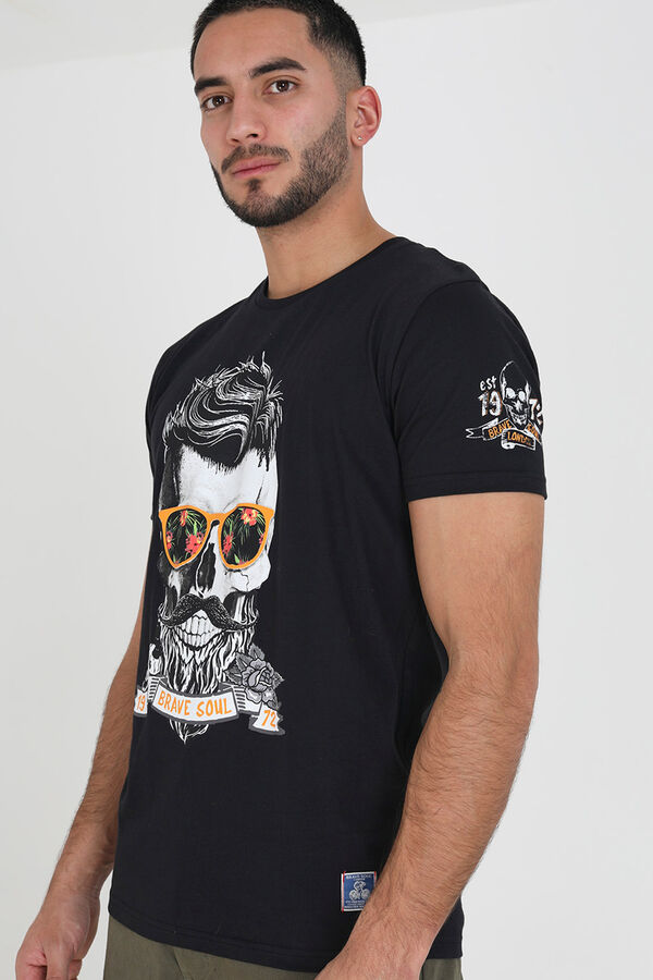 Springfield Short-sleeved skull T-shirt black