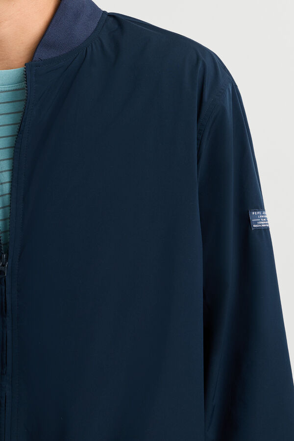 Pepe Jeans Bomber jacket with piping blue