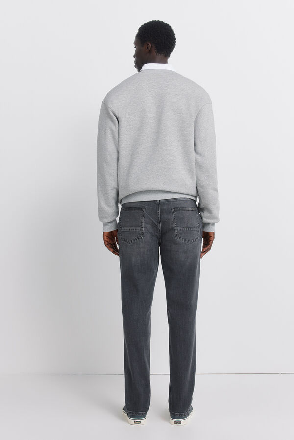 Springfield Washed black slim fit jeans grey