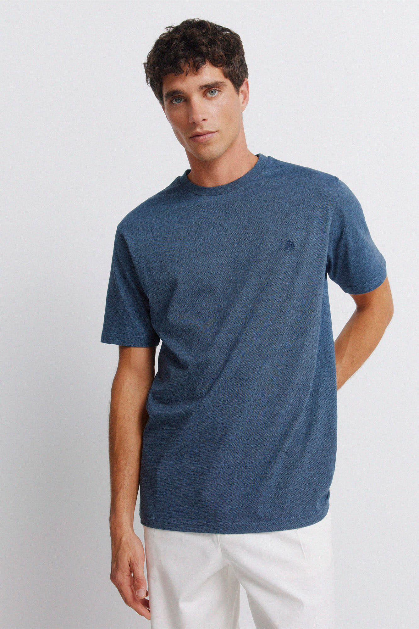 Springfield Basic micro-striped T-shirt