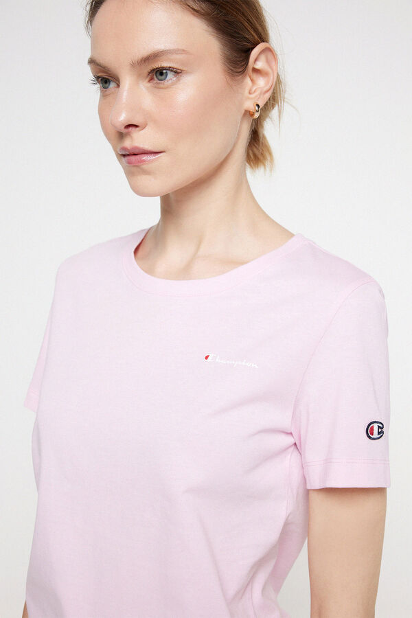 Springfield T-shirt manga curta de mulher rosa