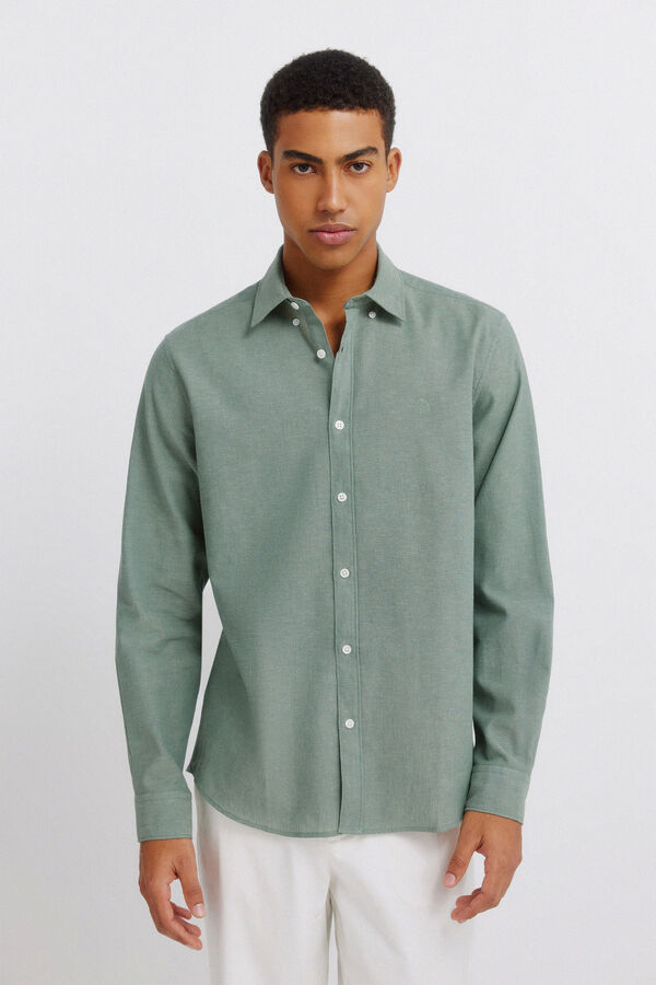 Springfield Linen shirt green