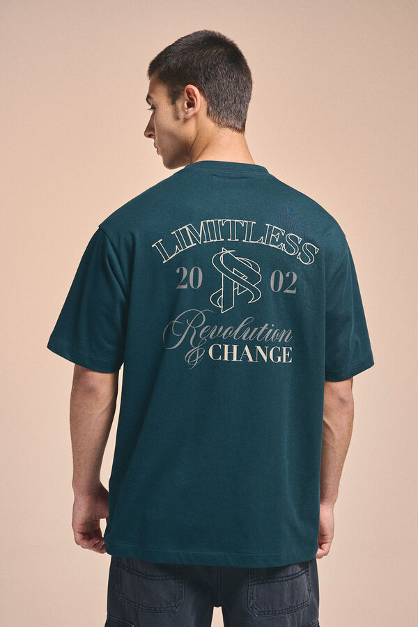 Camiseta De Algodón Springfield Hombre - Estampada, Calidad Urbana Y Cómoda