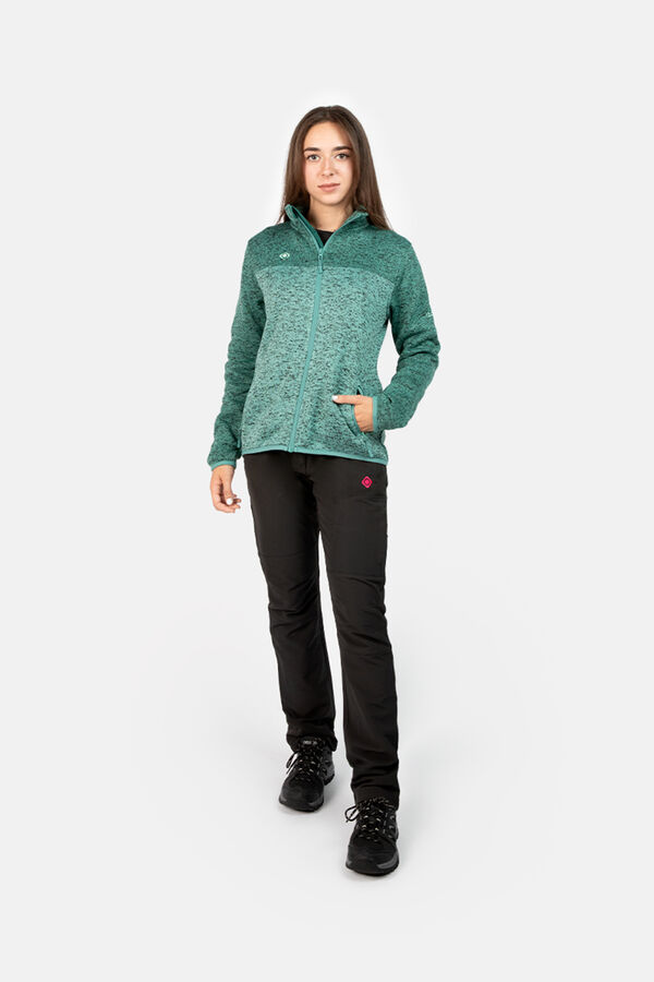 Springfield IZAS jersey-knit fleece jacket zelena