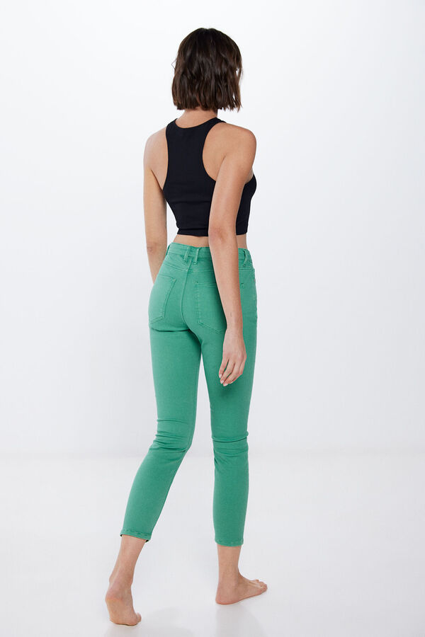 Springfield Jeans Slim Cropped Color verde