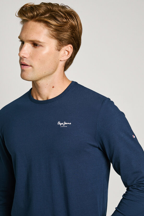 Pepe Jeans Original basic long sleeve t-shirt blue