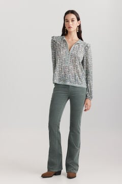 Springfield Pantalon flare en velours c&ocirc;tel&eacute;