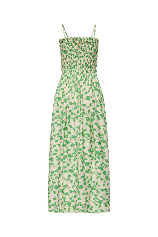 JDY Vestido largo nido de abeja estampado