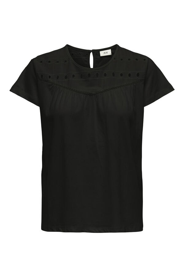 Springfield Round-neck lace top black