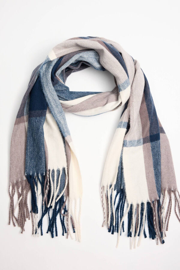 Inside Bufanda Hombre Cuadros blanco