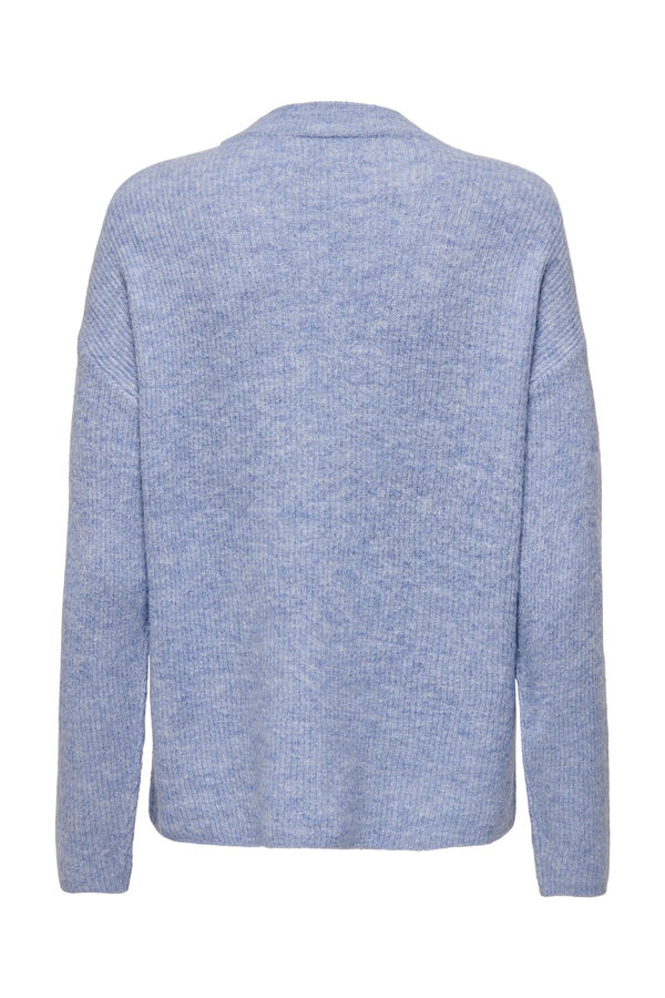 Springfield Ribbed jersey-knit jumper bluish