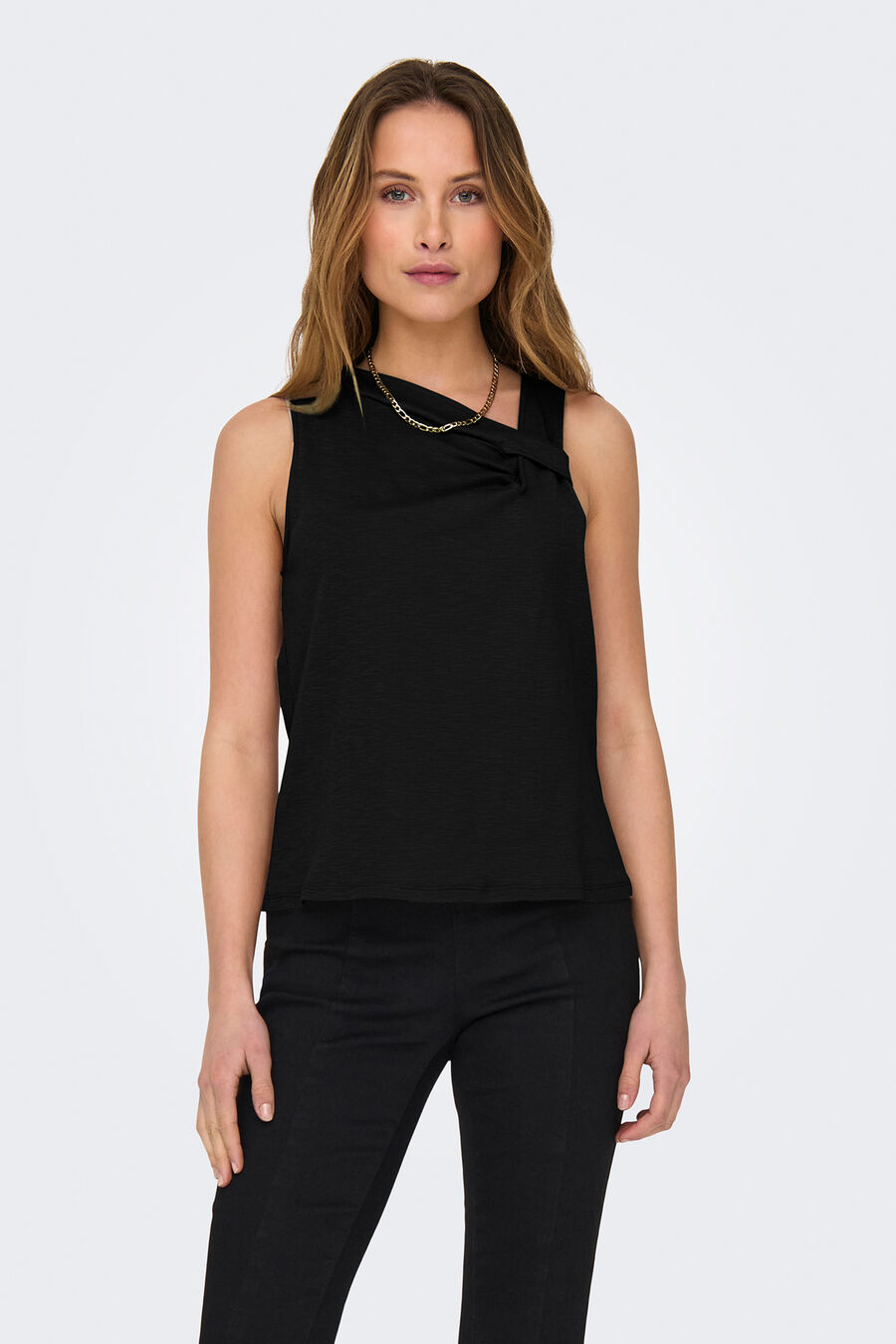 Camiseta sin mangas con drapeado