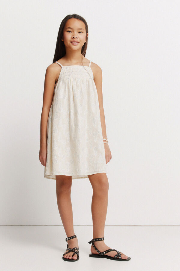 Springfield Kids Lurex girl's dress brown