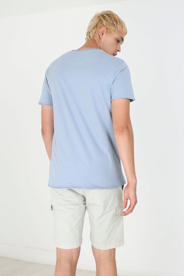 Springfield Camiseta básica de manga corta azul claro
