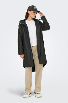 Only Chubasquero largo con capucha