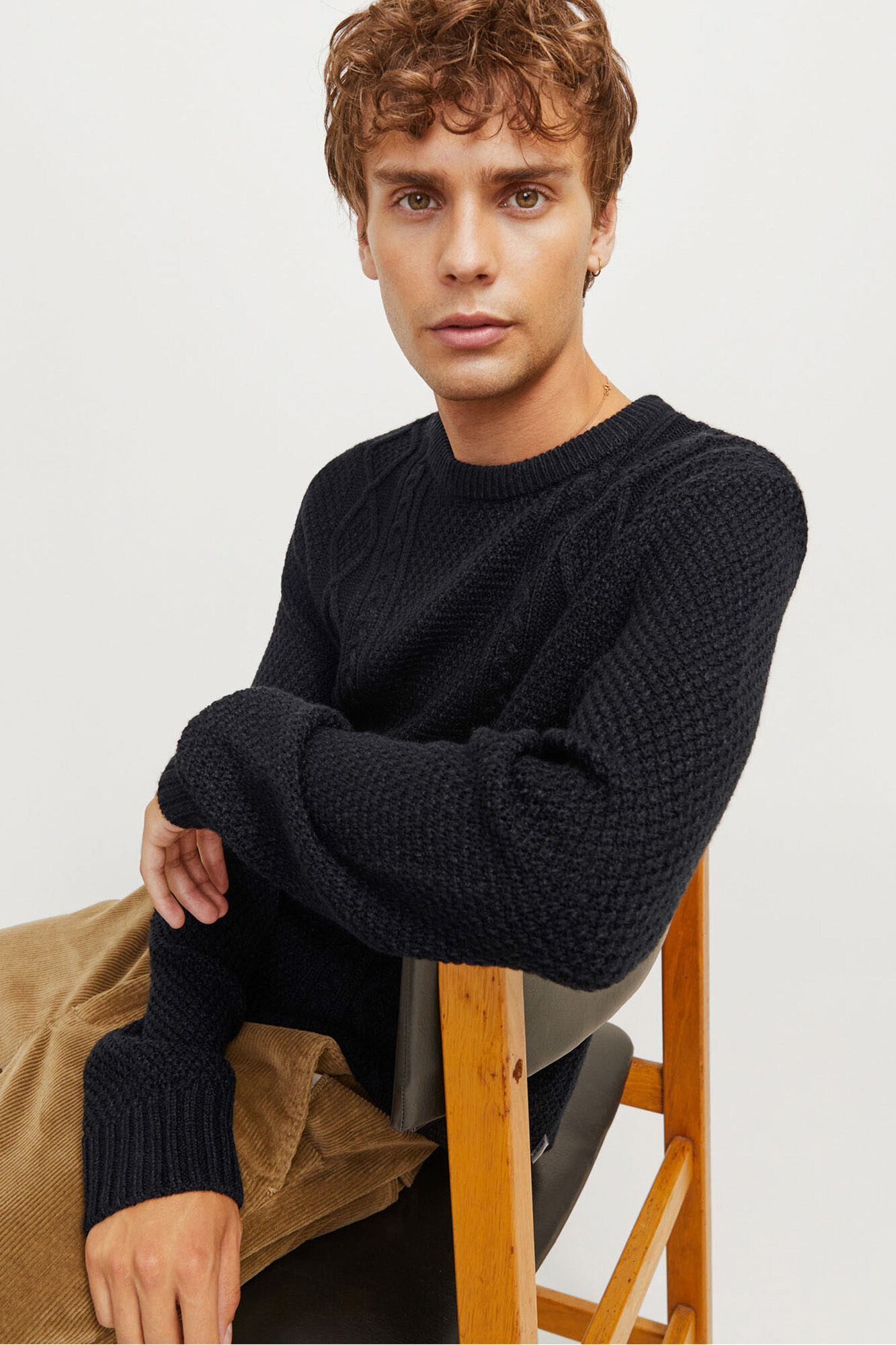 JJ REBEL Pullover mit Strick-