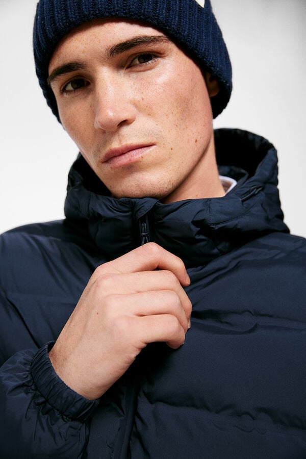 Springfield Quilted heat-sealed jacket with a hood blue
