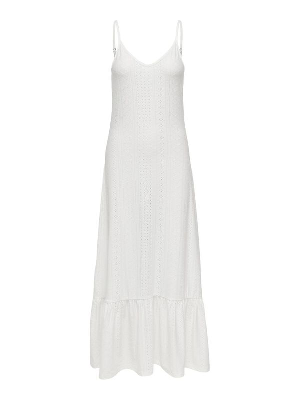 Springfield Long strappy dress white