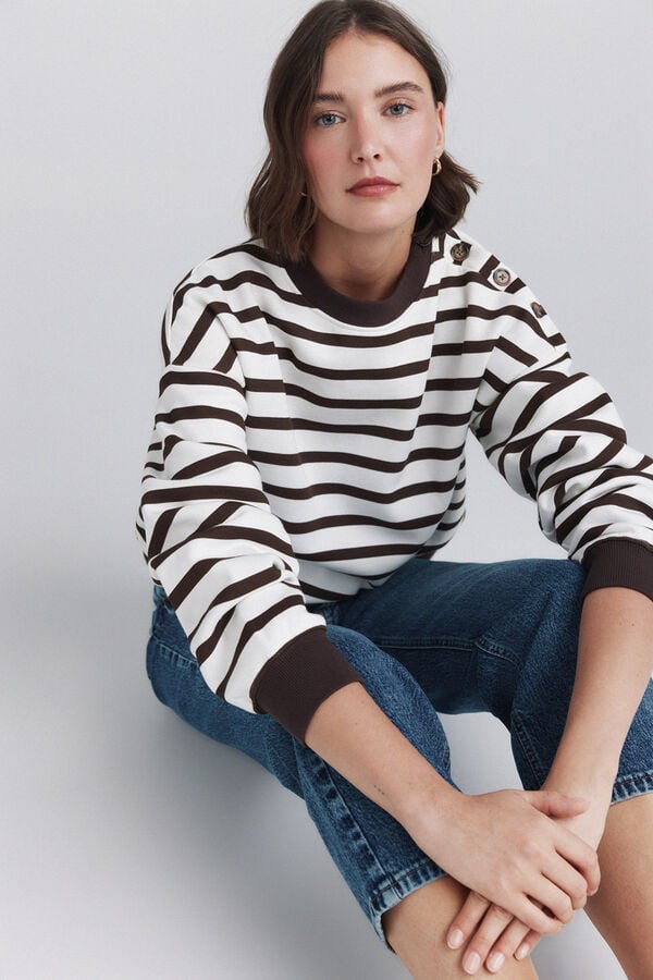 Springfield Striped sweatshirt printed