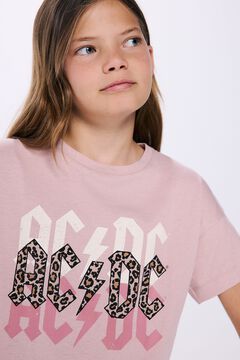 Springfield Camiseta feminina ACDC rosa