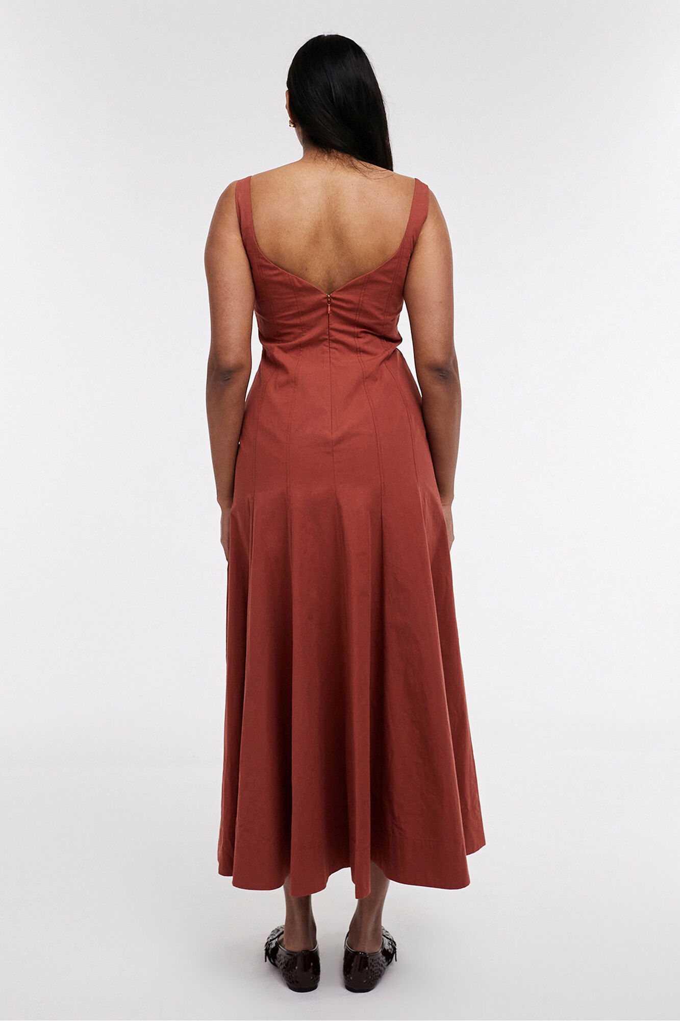 Topshop Vestido midi tirantes